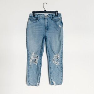 Good American Distressed Light Wash Jeans